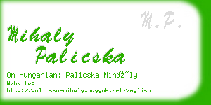 mihaly palicska business card